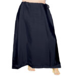 Women's Satin Petticoat Saree Satin Underskirt Sari Satin Silk Petticoat Underwear for Women - Black