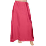 Women's Satin Petticoat Saree Satin Underskirt Sari Satin Silk Petticoat Underwear for Women - Color: Gajri